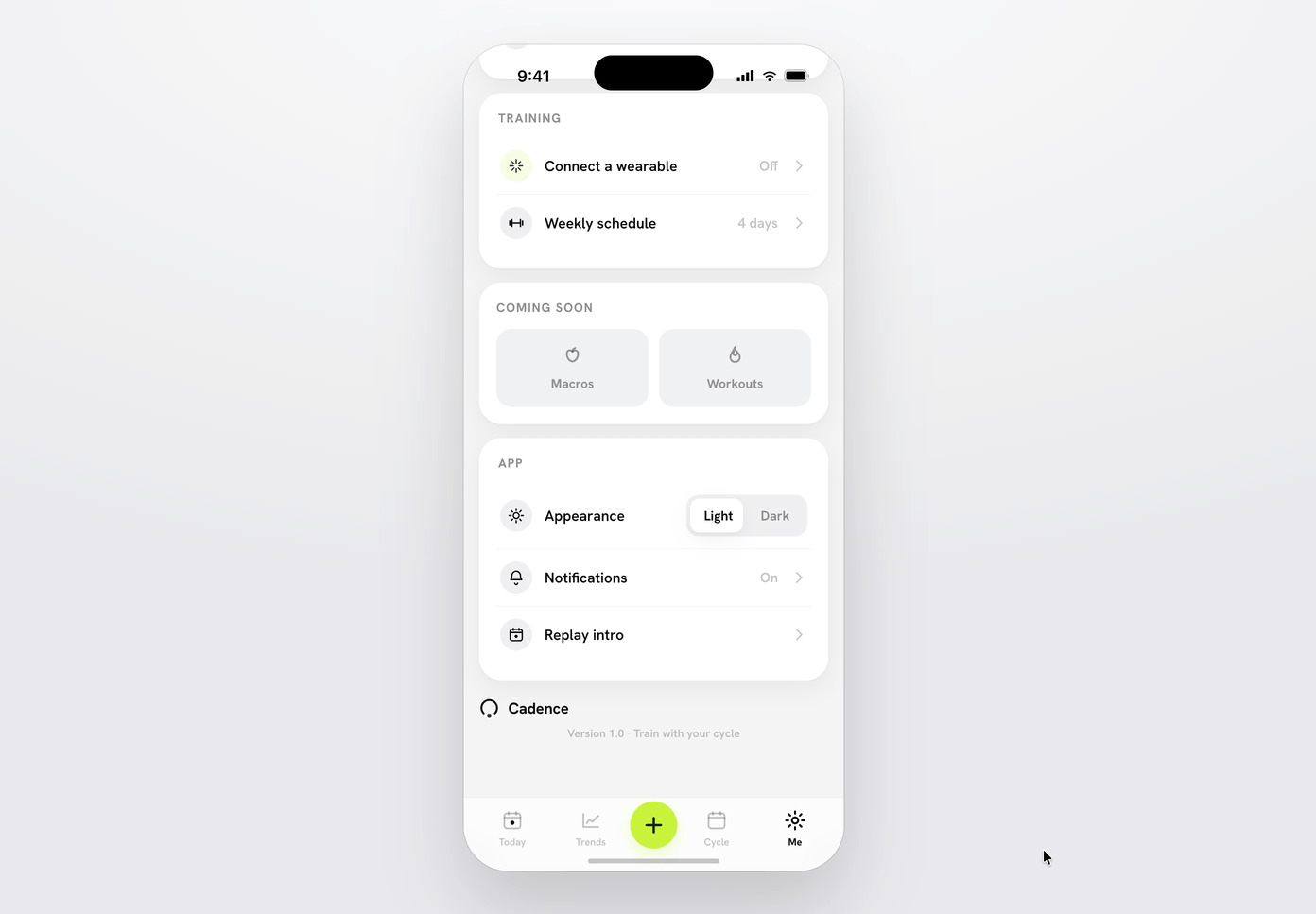 Cadence - dark mode